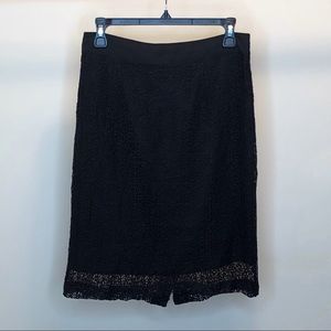 Halogen Black Lace Pencil Skirt